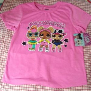 New Girls LOL pink tee shirt